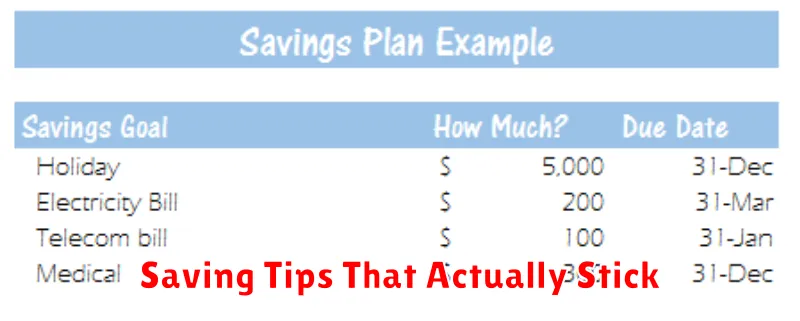 Saving Tips That Actually Stick